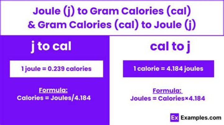1 calorie is equal to how many joules