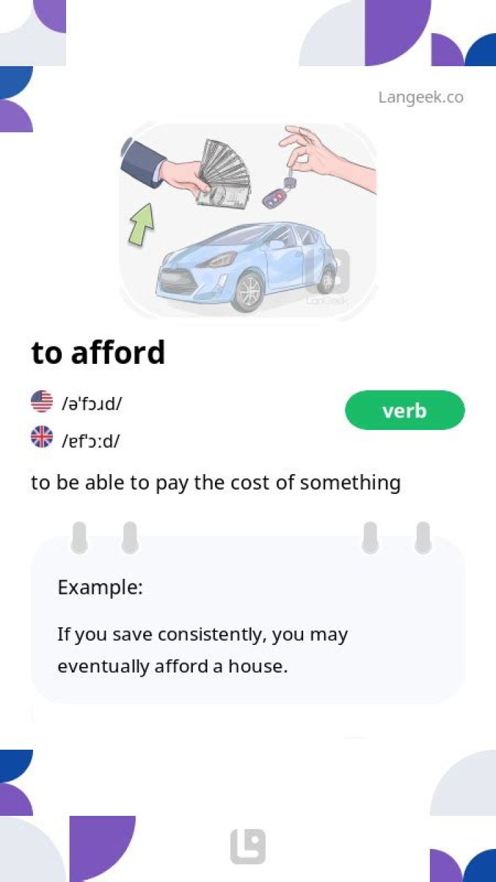 afford meaning