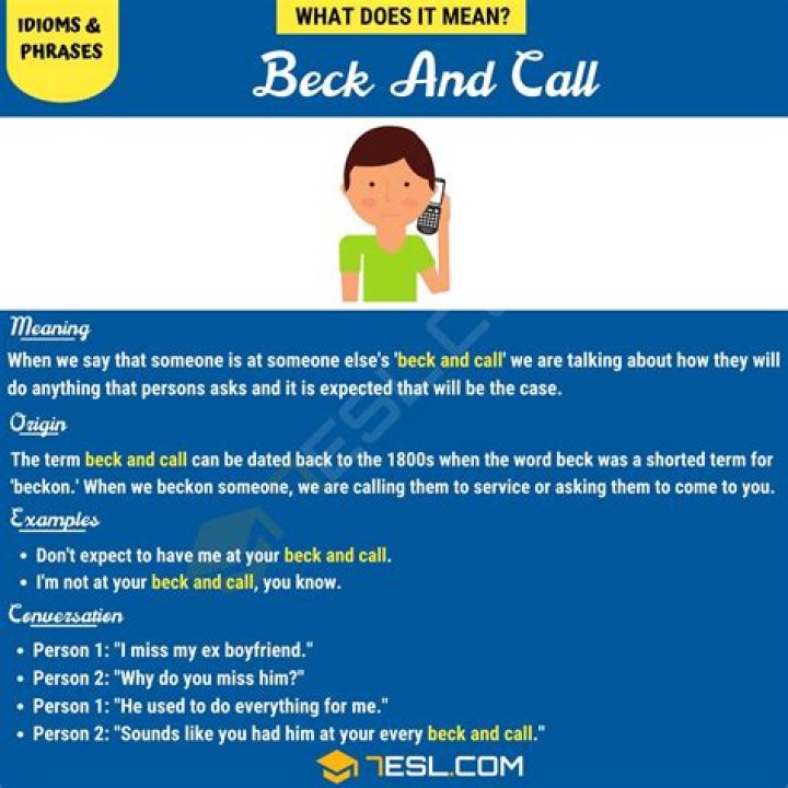 beck and call meaning