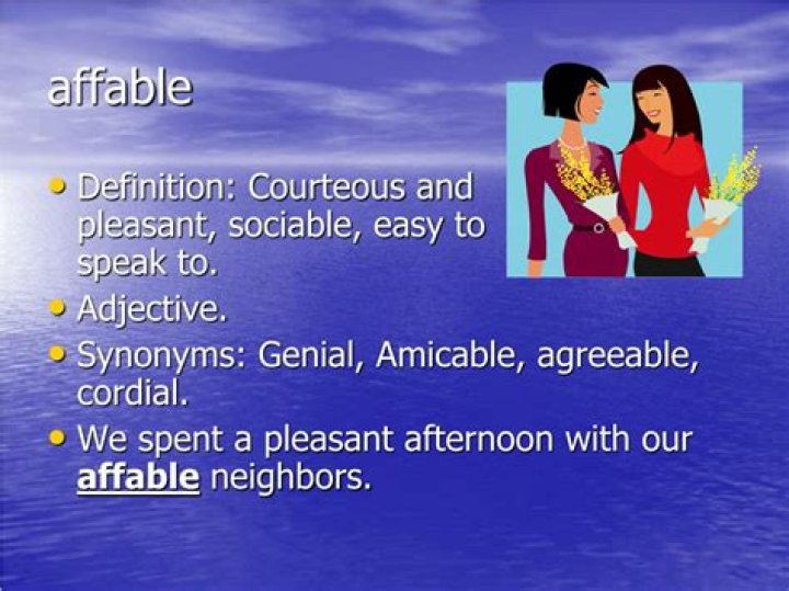 define affable