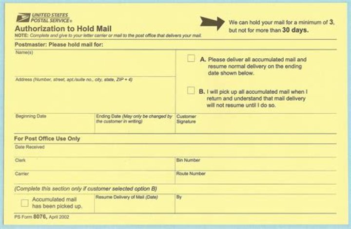 hold mail