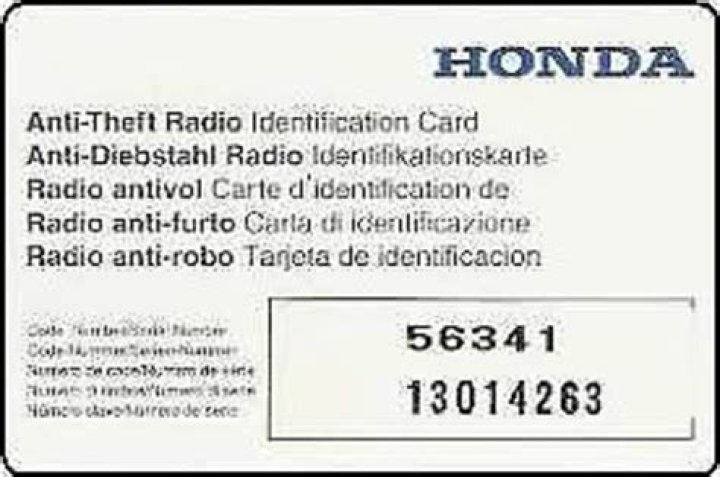 honda radio code