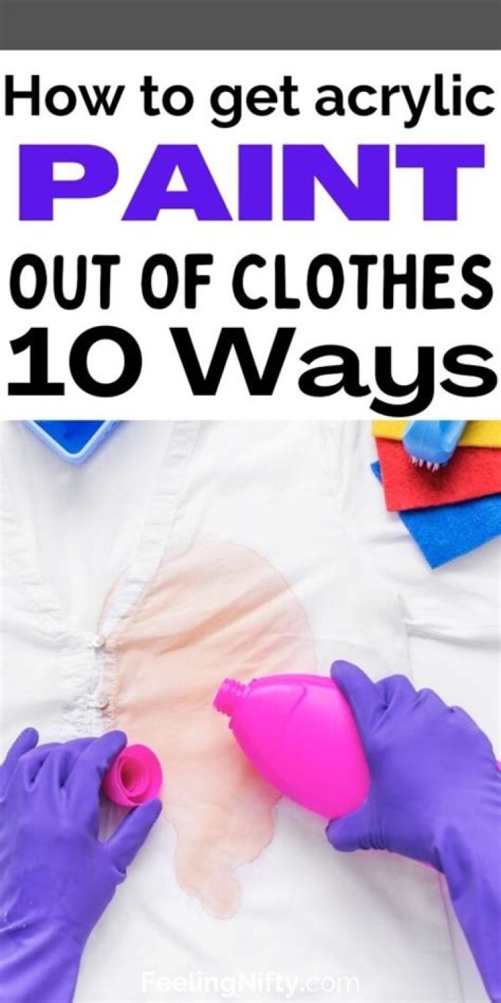 how to get acrylic paint out of clothes