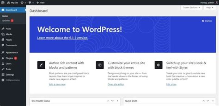 localhost wordpress wp admin