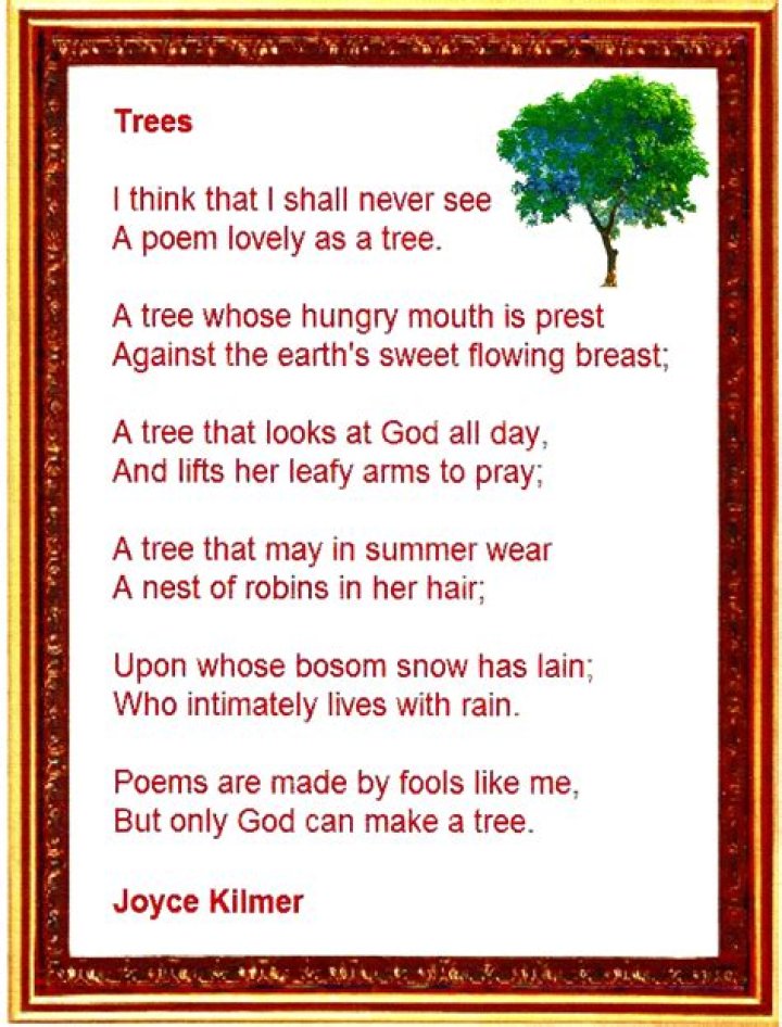 trees by joyce kilmer